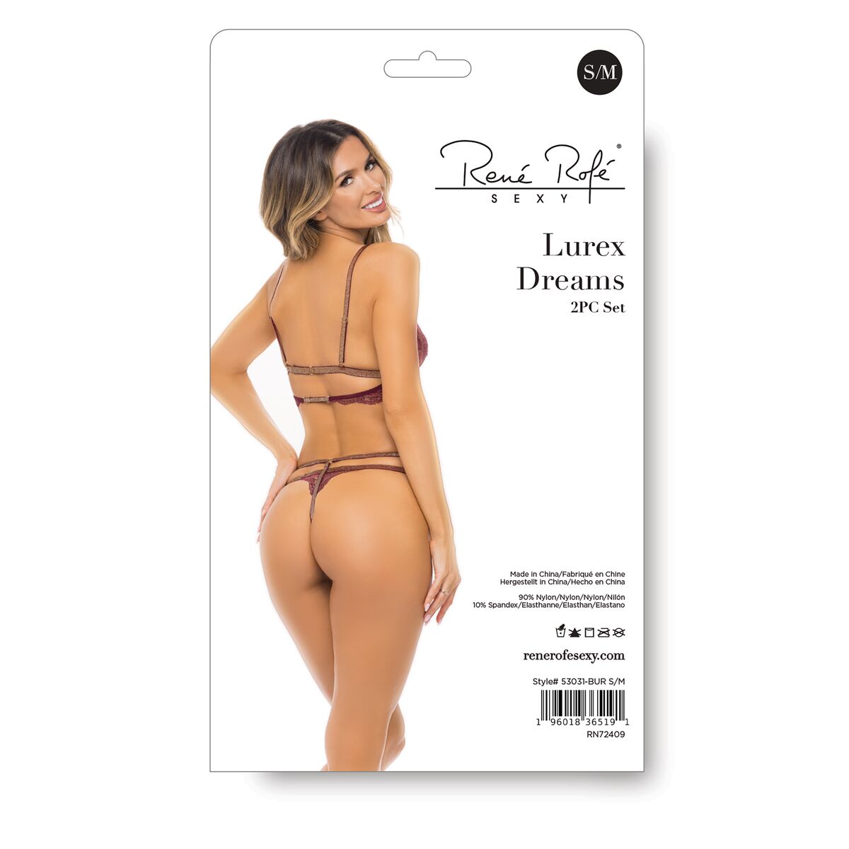 Set di Lingerie René Rofé Rosso (S/M)