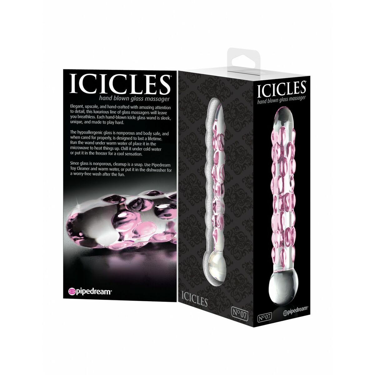 Palline Anali Pipedream Vetro Rosa