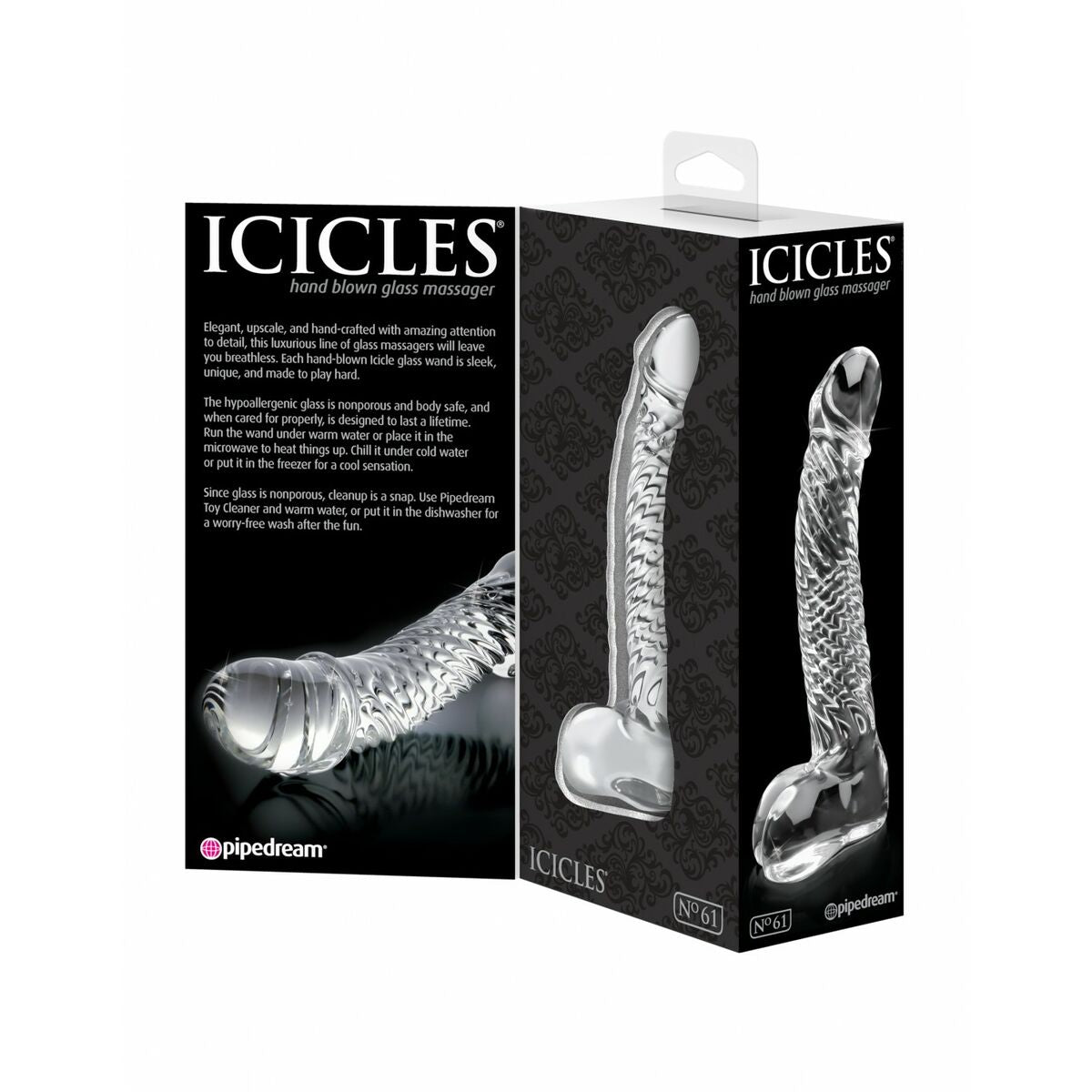 Dildo Realistico Pipedream Vetro Trasparente