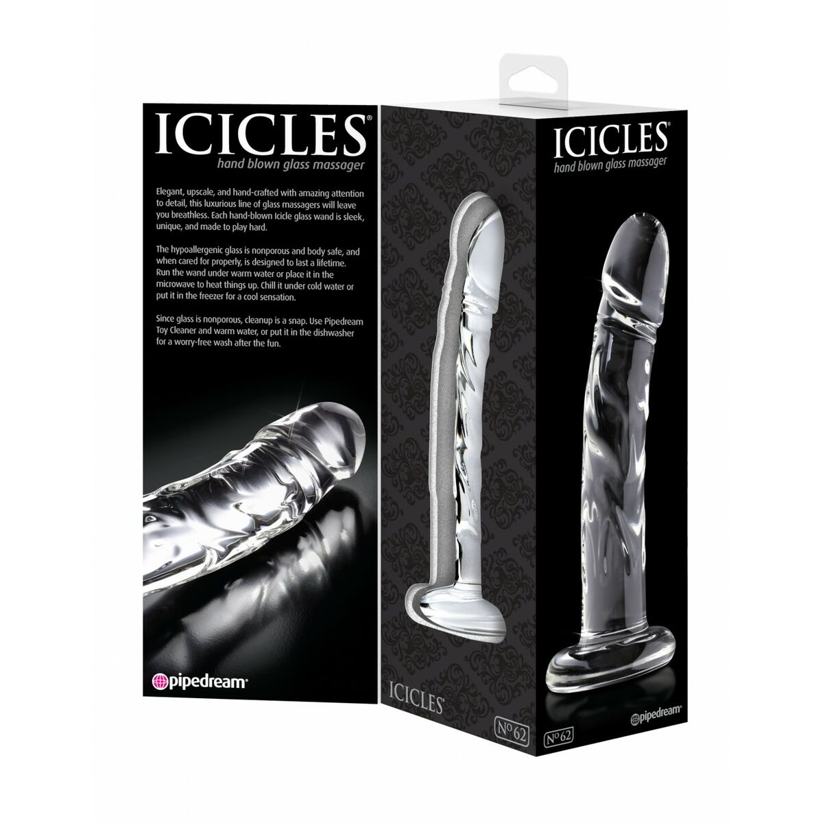 Dildo Realistico Pipedream Vetro Trasparente