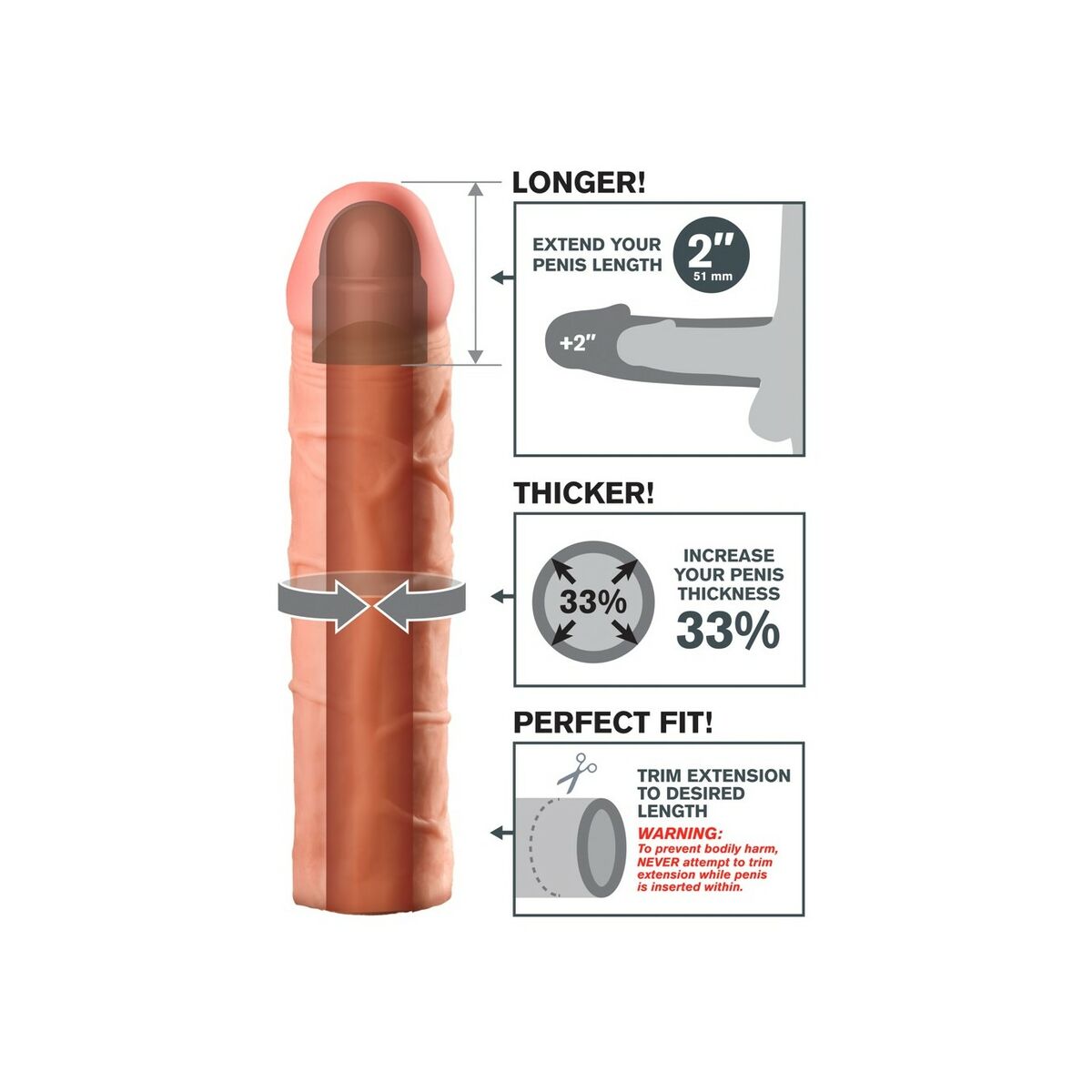 Cover per pene Pipedream Perfect 2 Naturale