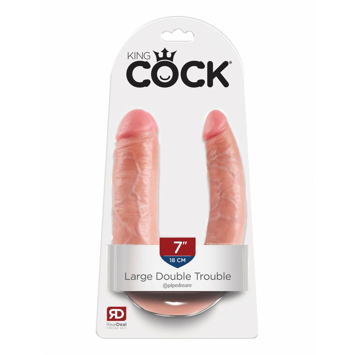 Masturbatore Doppia Penetrazione Pipedream - King Cock Naturale