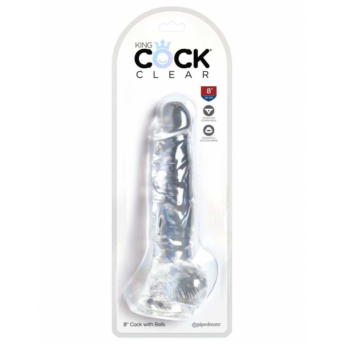 Dildo Realistico Pipedream - King Cock Trasparente