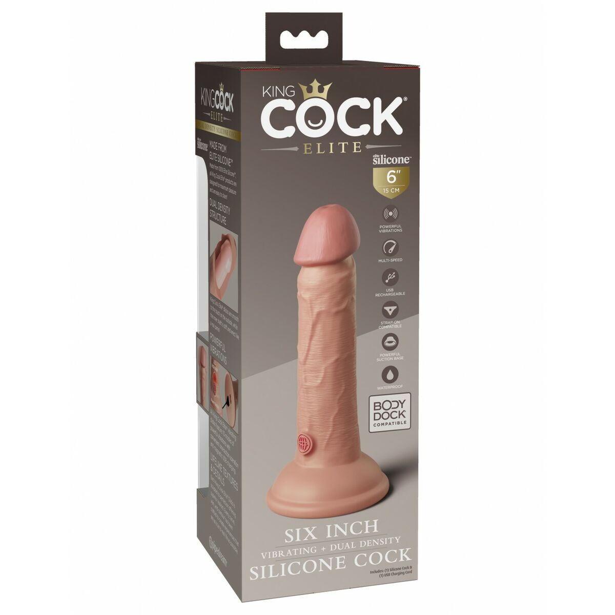 Dildo Realistico Pipedream - King Cock Silicone (15 cm)