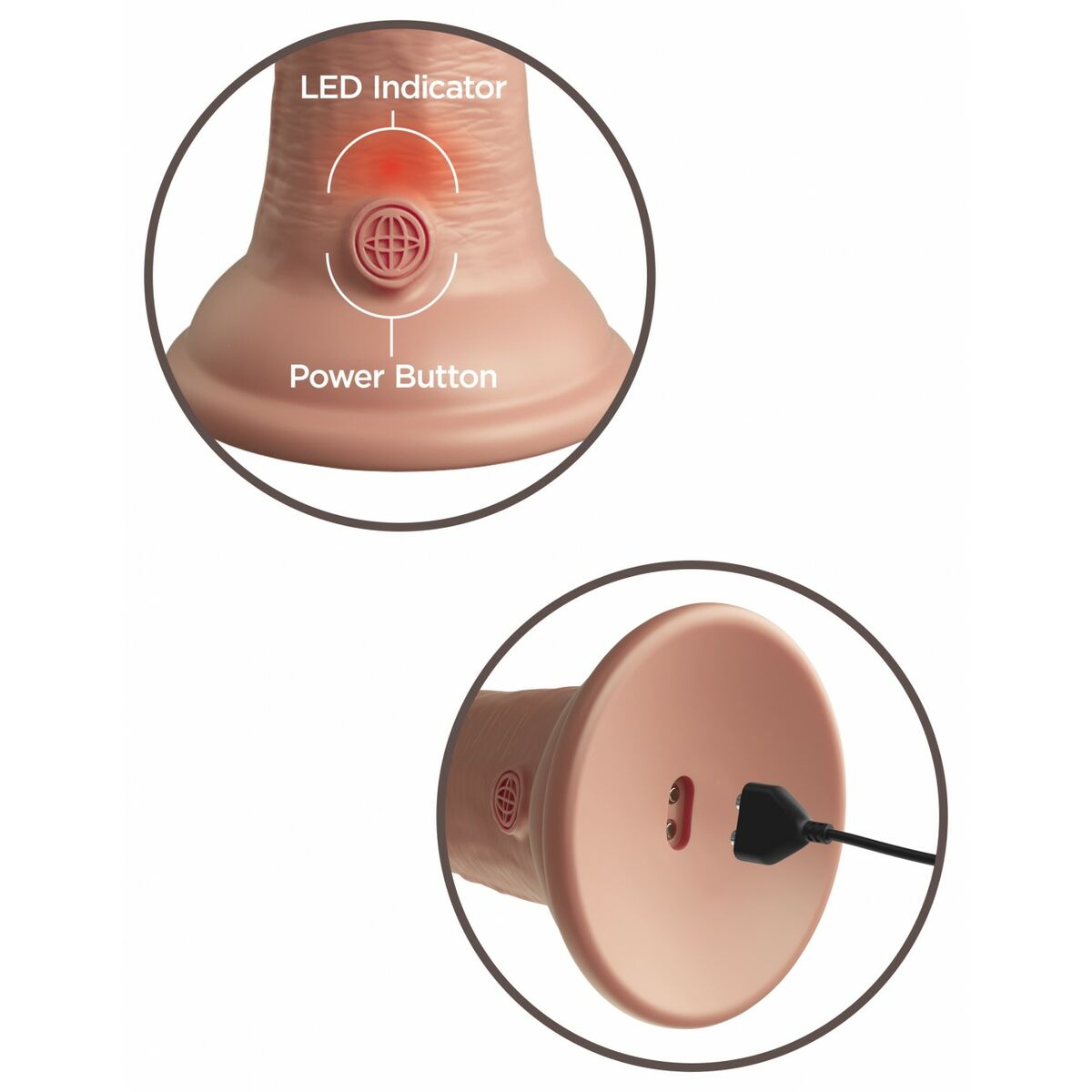 Dildo Realistico Pipedream - King Cock Silicone (15 cm)