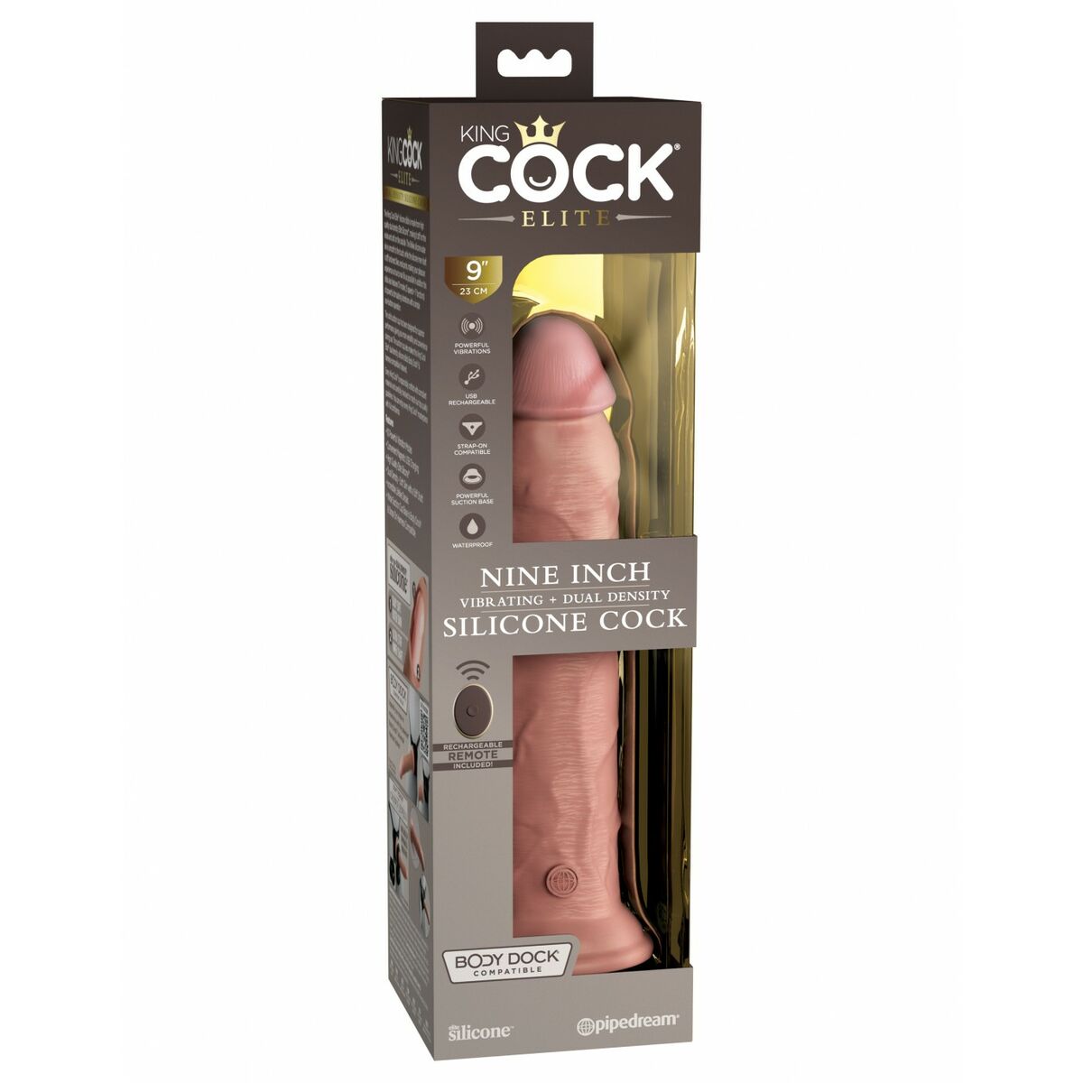 Dildo Realistico Pipedream - King Cock Silicone (23,5 cm)