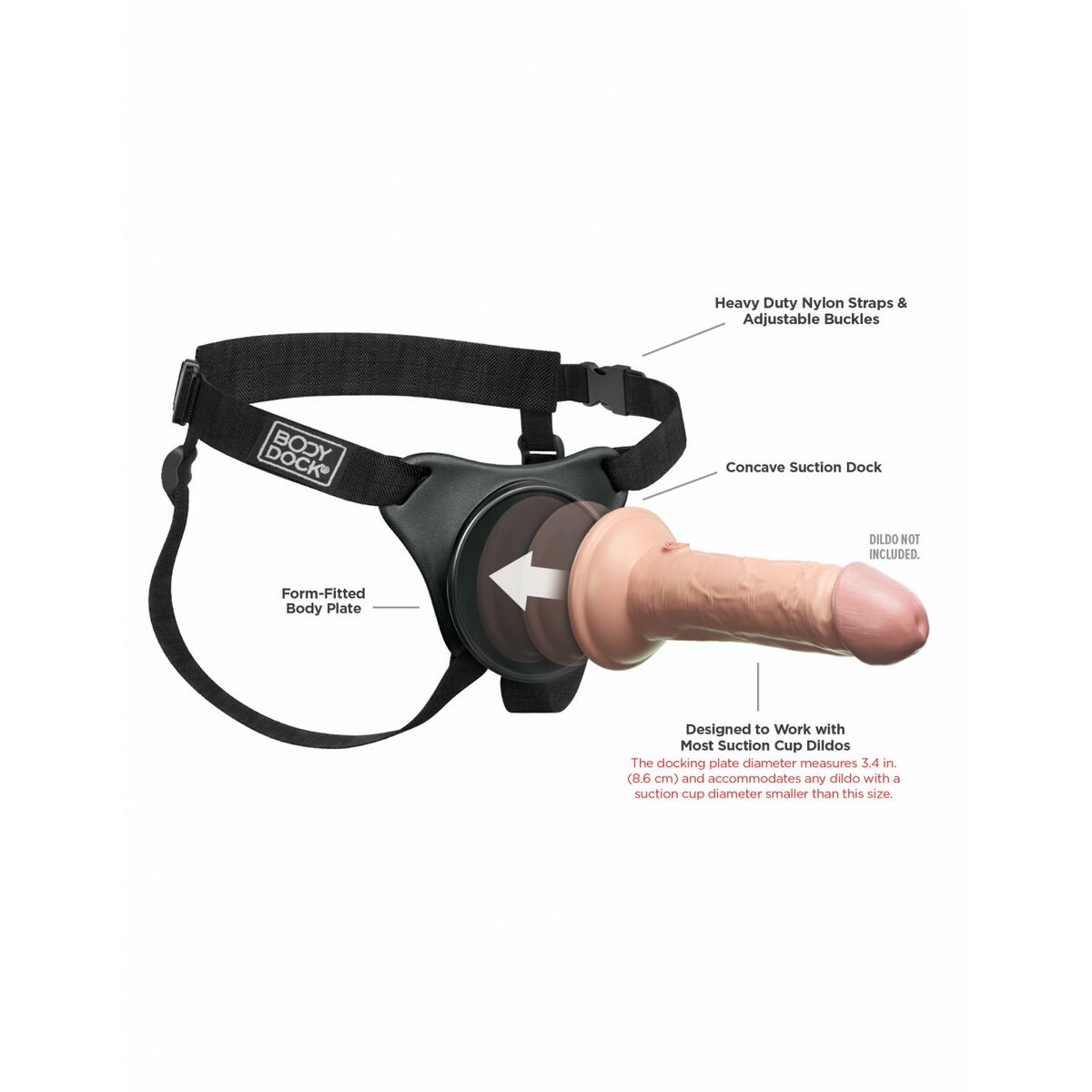 Imbracatura per dildo Pipedream Nero