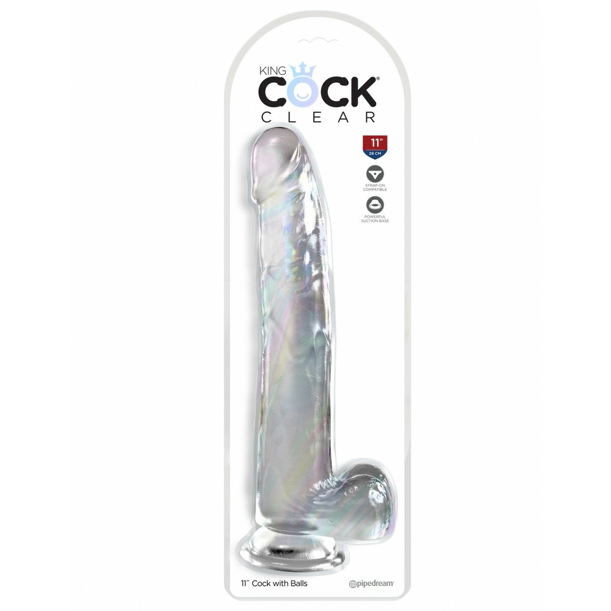 Dildo Realistico Pipedream - King Cock Trasparente