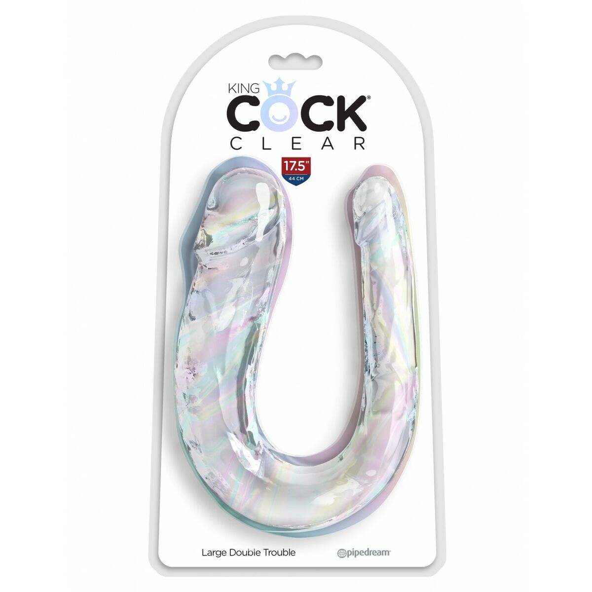 Masturbatore Doppia Penetrazione Pipedream - King Cock Trasparente