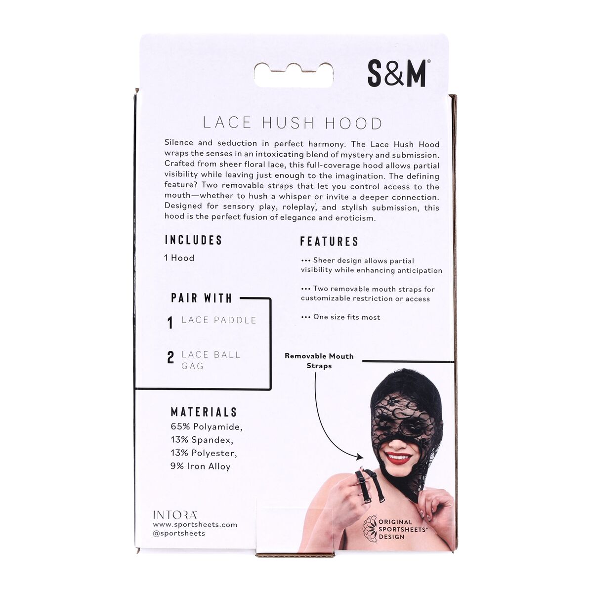 Maschera Sportsheets Sex and Mischief Nero