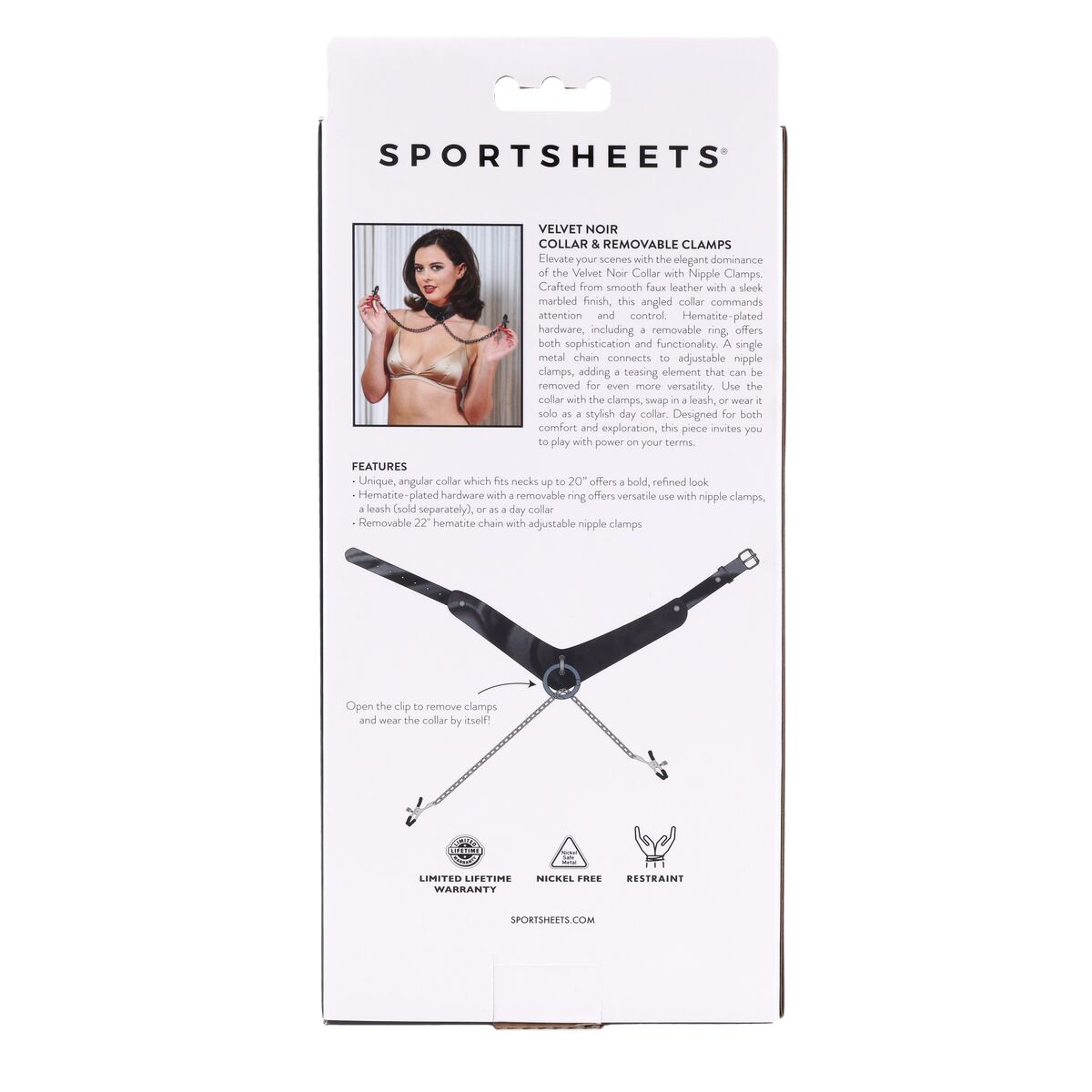Catena di Morsetti per Capezzoli Sportsheets Velvet Noir