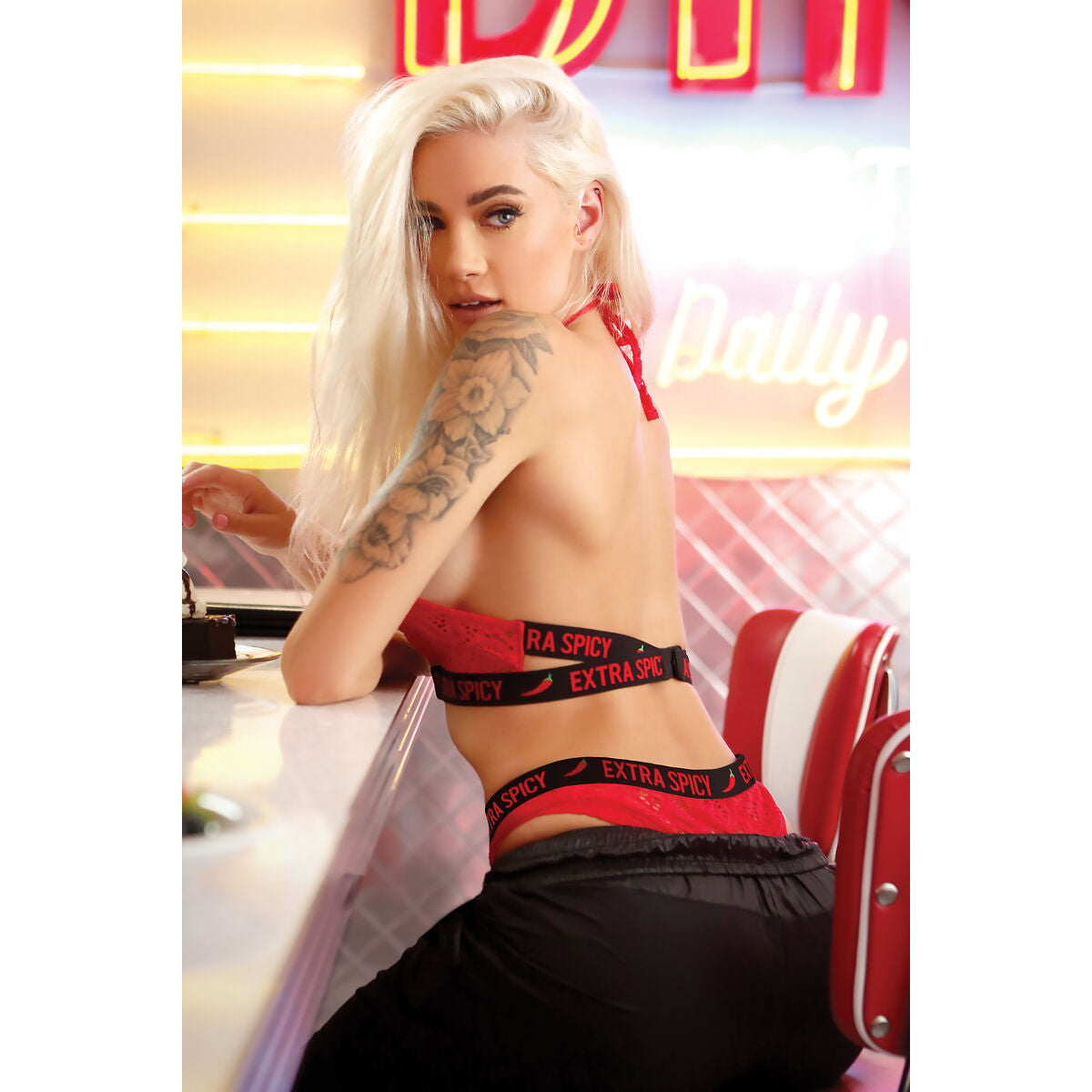 Set di Lingerie Fantasy Lingerie Rosso (L/XL)