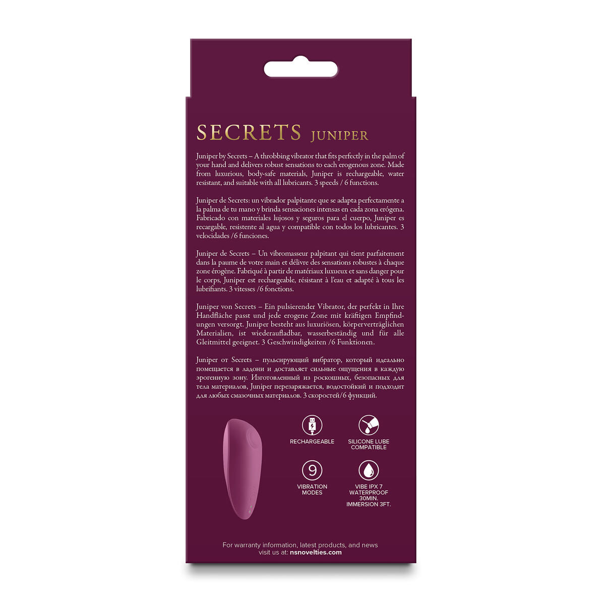 Massaggiatore erotico NS Novelties Secrets Rosso