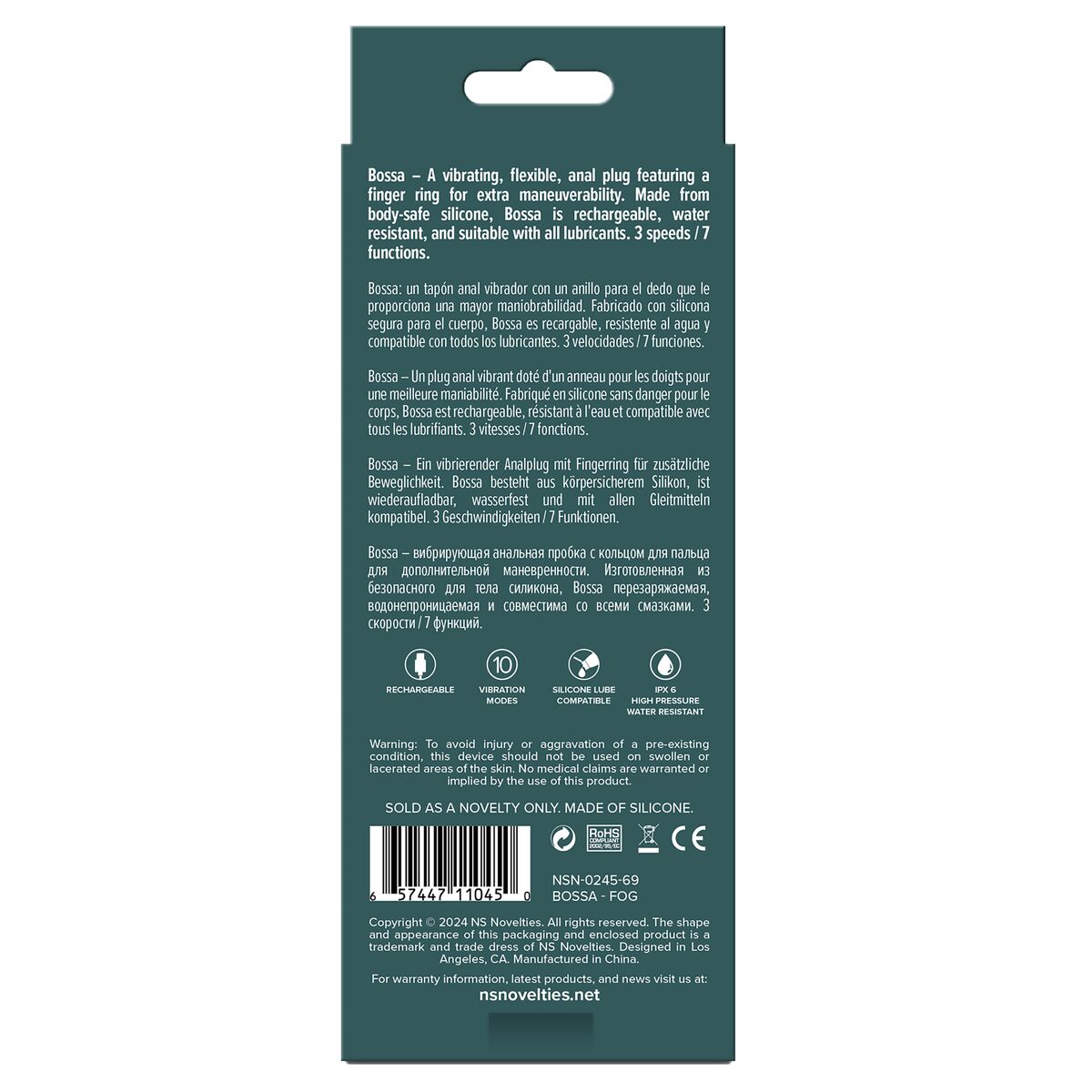 Plug Anale NS Novelties Lust-n-Dreams Bianco (8,2 cm)