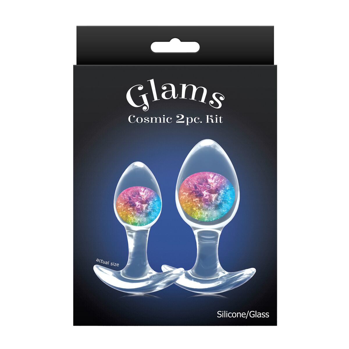 Plug Anale NS Novelties Glams Multicolore 2 Pezzi (7 cm) (8 cm)