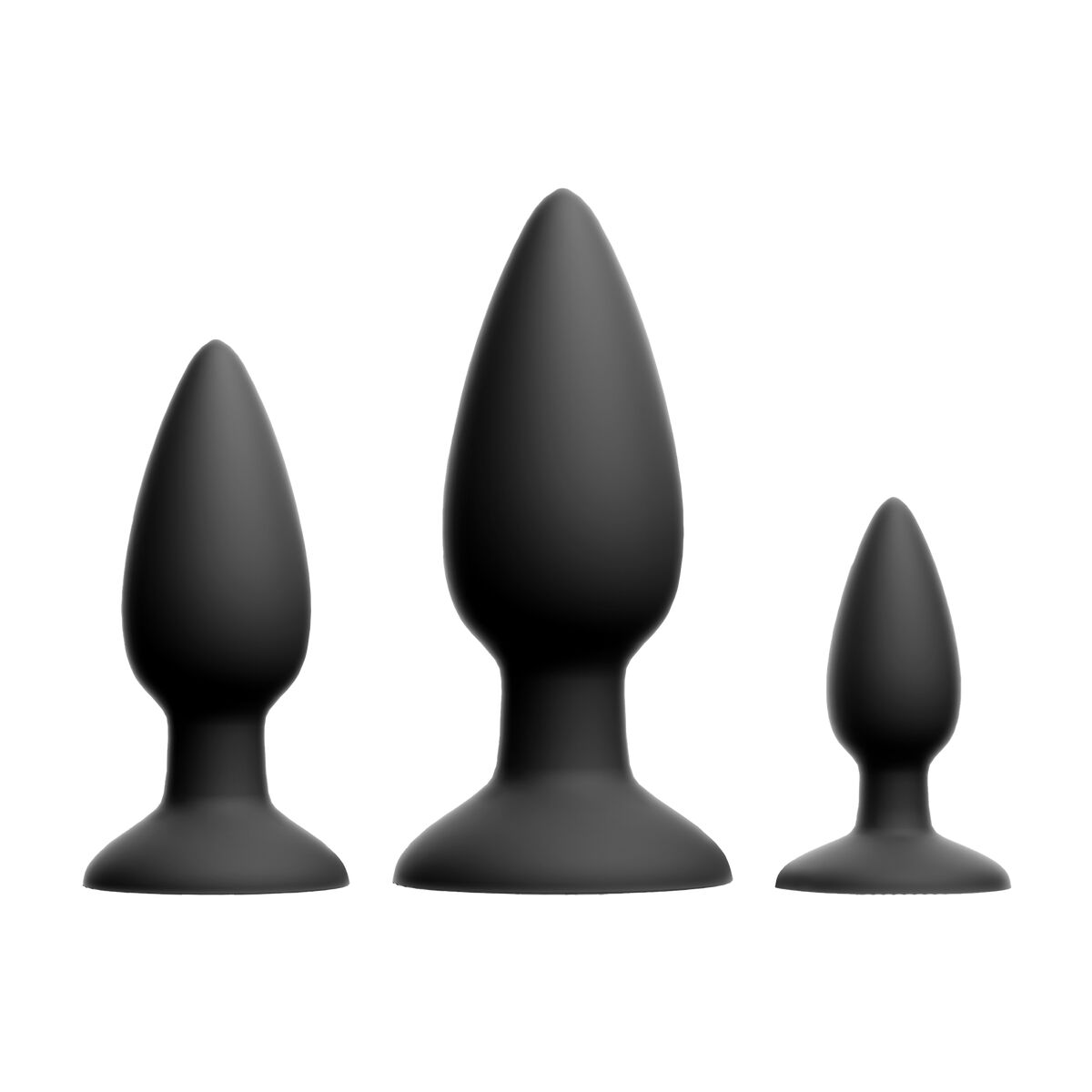 Plug Anale NS Novelties Renegade Nero 3 Pezzi (7,6 cm) (10 cm) (5,7 cm)