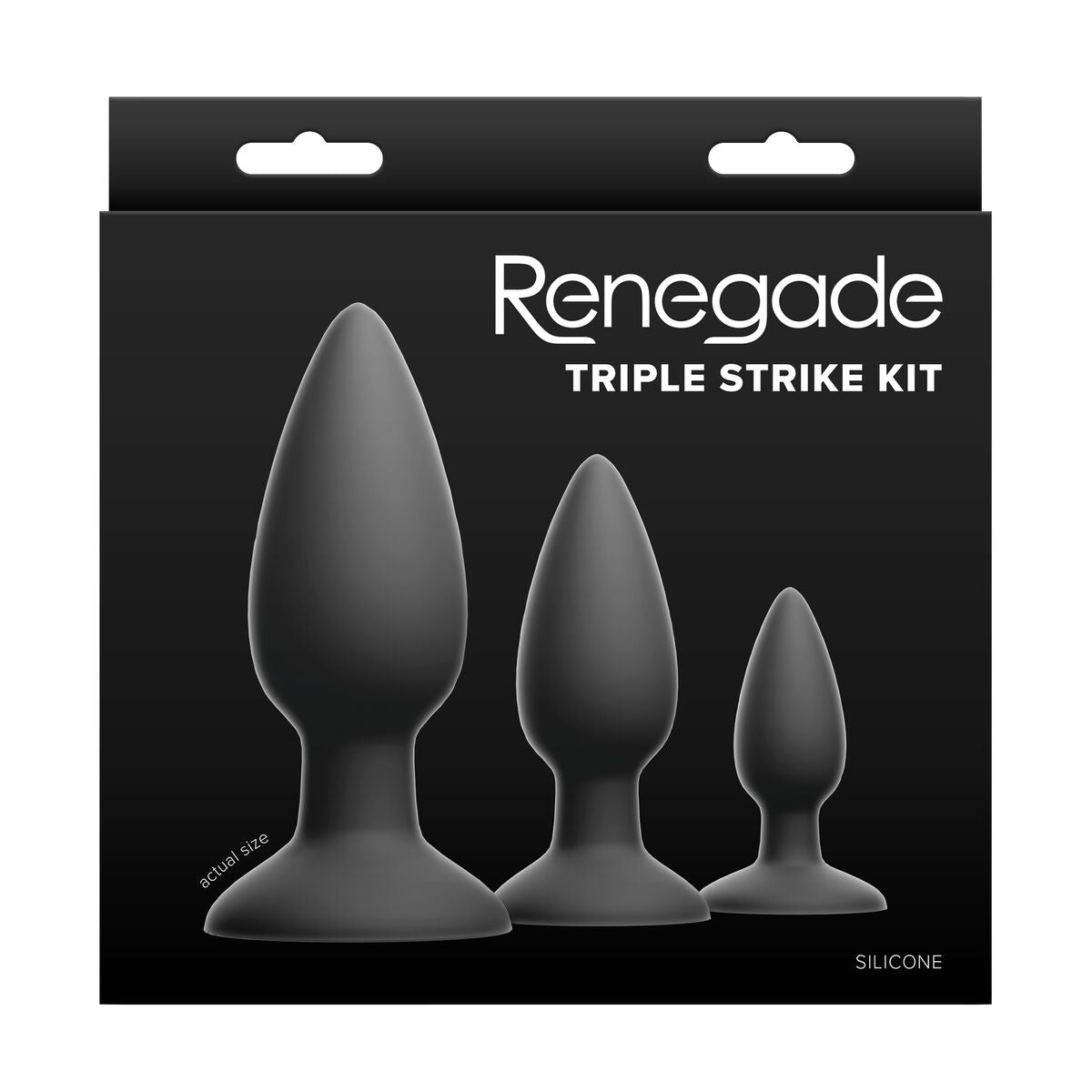 Plug Anale NS Novelties Renegade Nero 3 Pezzi (7,6 cm) (10 cm) (5,7 cm)
