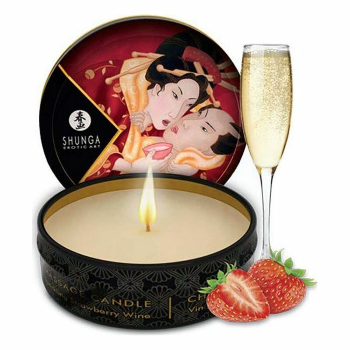 Candela per Massaggio Shunga 9046084 Fragola 30 ml
