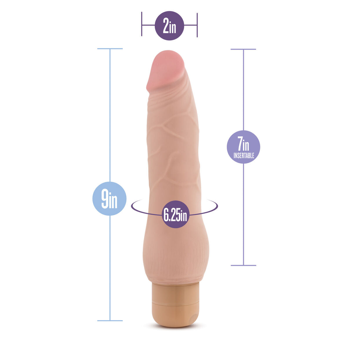 Dildo Realistico Blush Au Naturel TPE Ø 4,4 cm (19 cm)