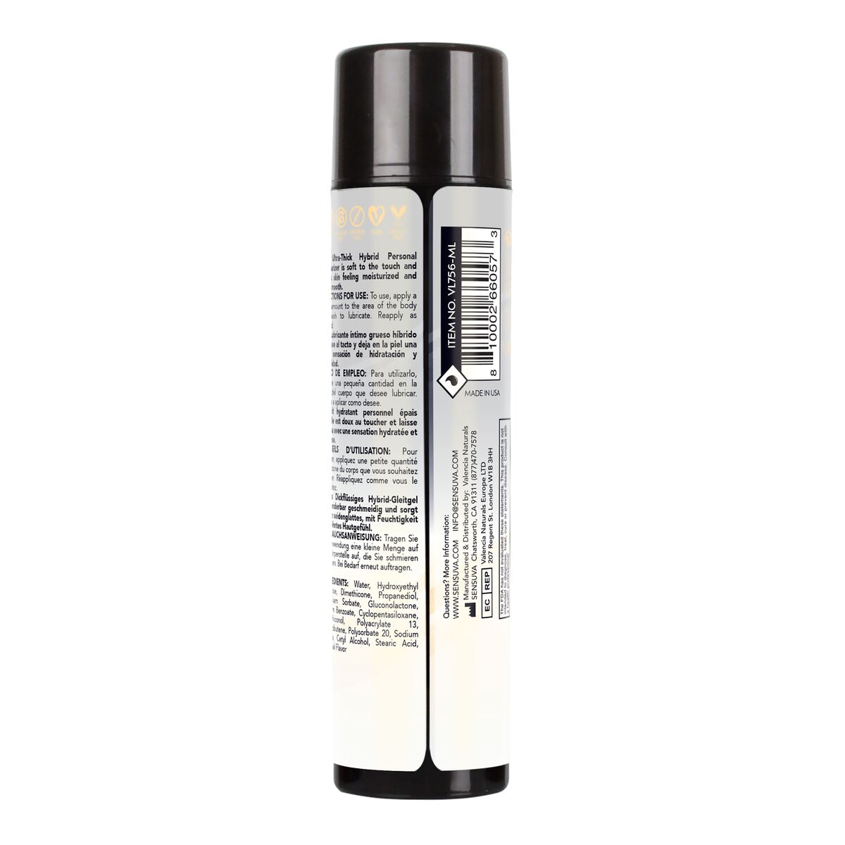 Lubrificante Ibrido  Ultra-Thick Sensuva Unscented