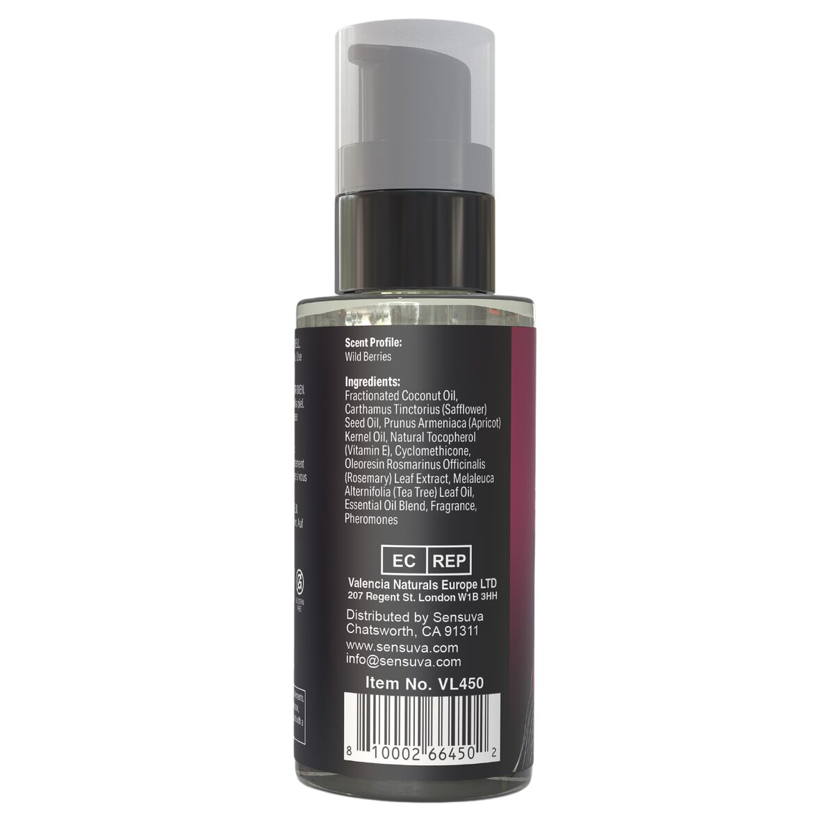 Olio per Massaggio Erotico Sensuva Lampone 59 ml