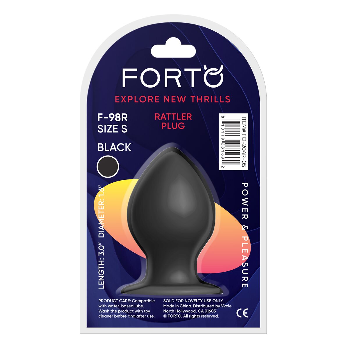 Plug Anale Forto Nero