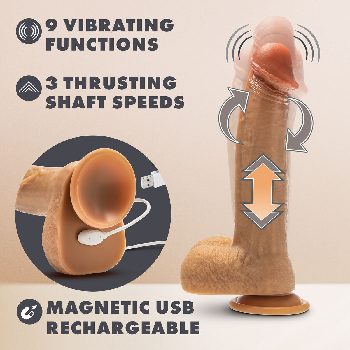 Dildo Realistico Blush Dr Skin Silicone Ø 4 cm (16,5 cm)