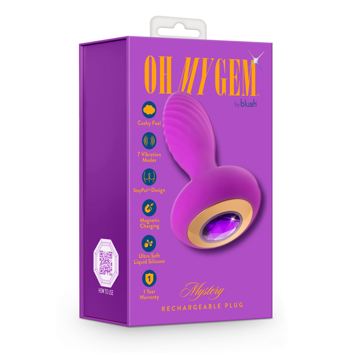 Butt Plug Gplug Piccolo Rosa Neon Blush Oh My Gem Viola (7,6 cm)