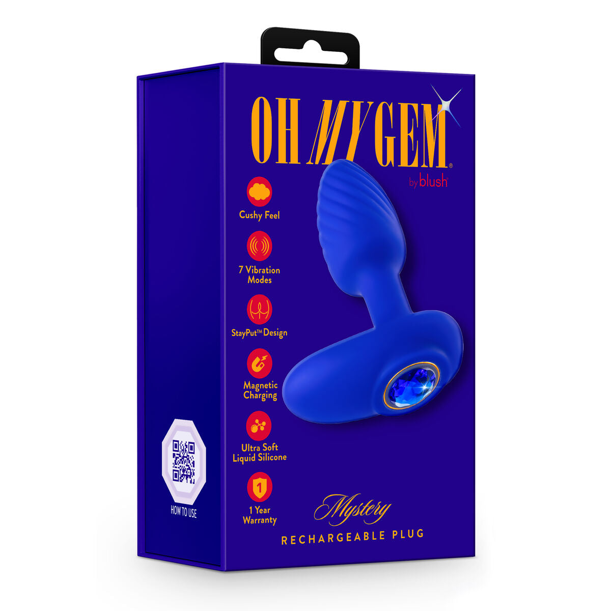 Butt Plug Gplug Piccolo Rosa Neon Blush Oh My Gem Azzurro (7,6 cm)