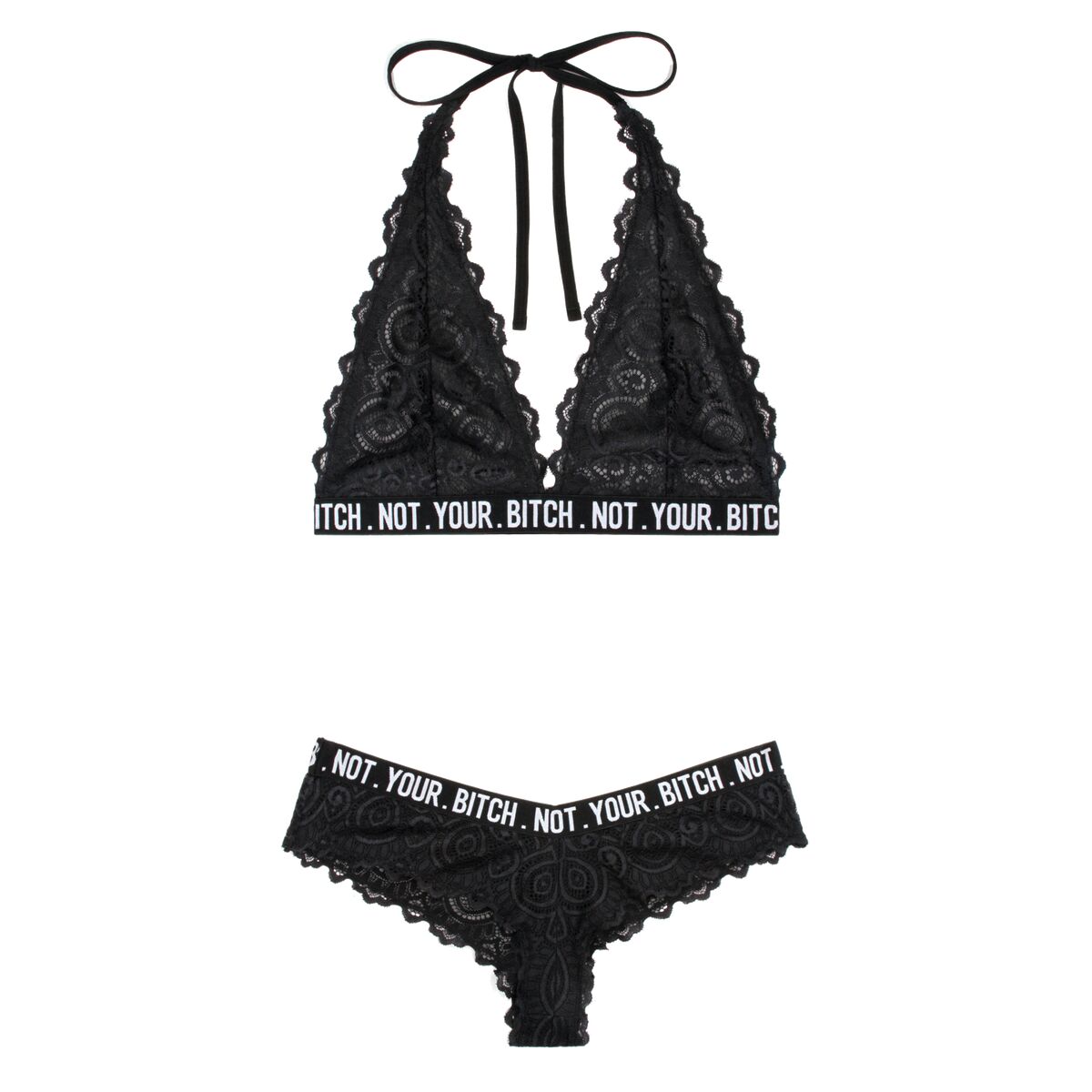 Set di Lingerie Fantasy Lingerie Nero (S/M)