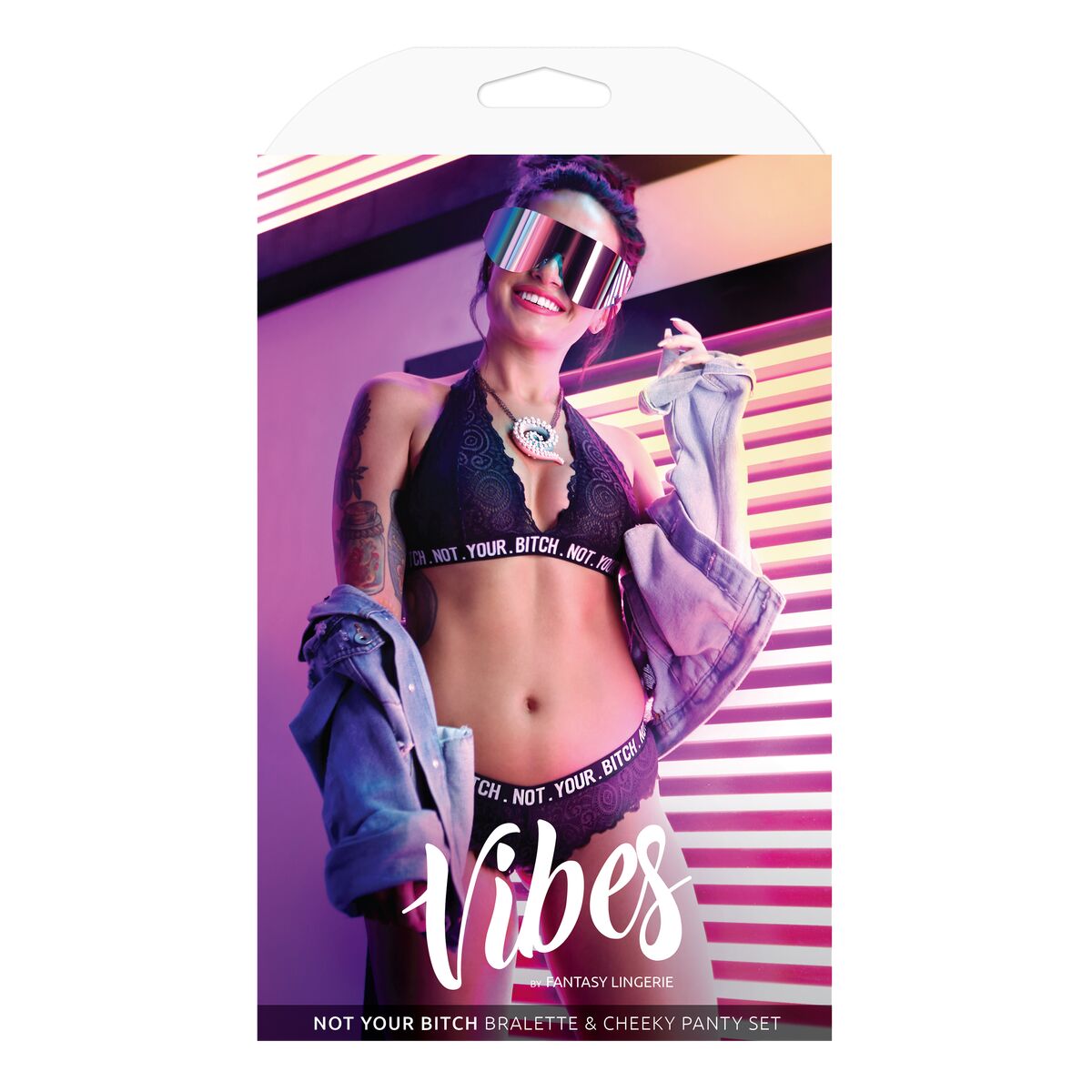 Set di Lingerie Fantasy Lingerie Nero (M/L)