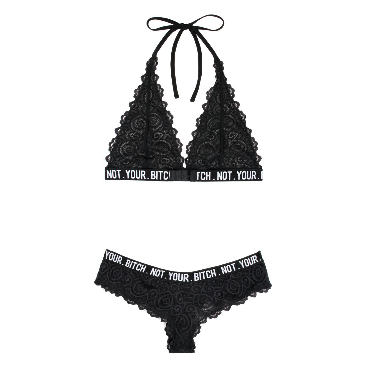 Set di Lingerie Fantasy Lingerie Nero (L/XL)