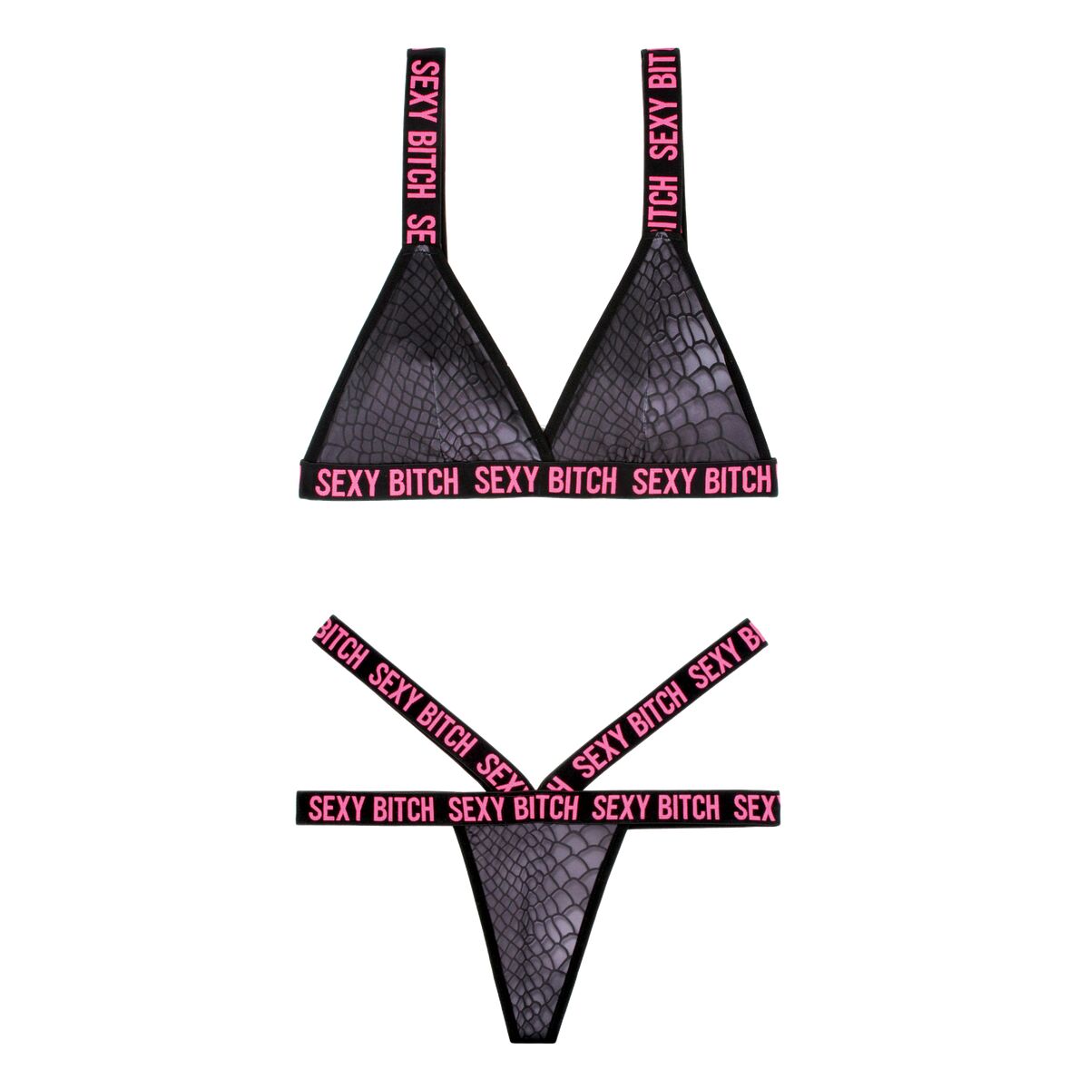 Set di Lingerie Fantasy Lingerie Nero (L/XL)