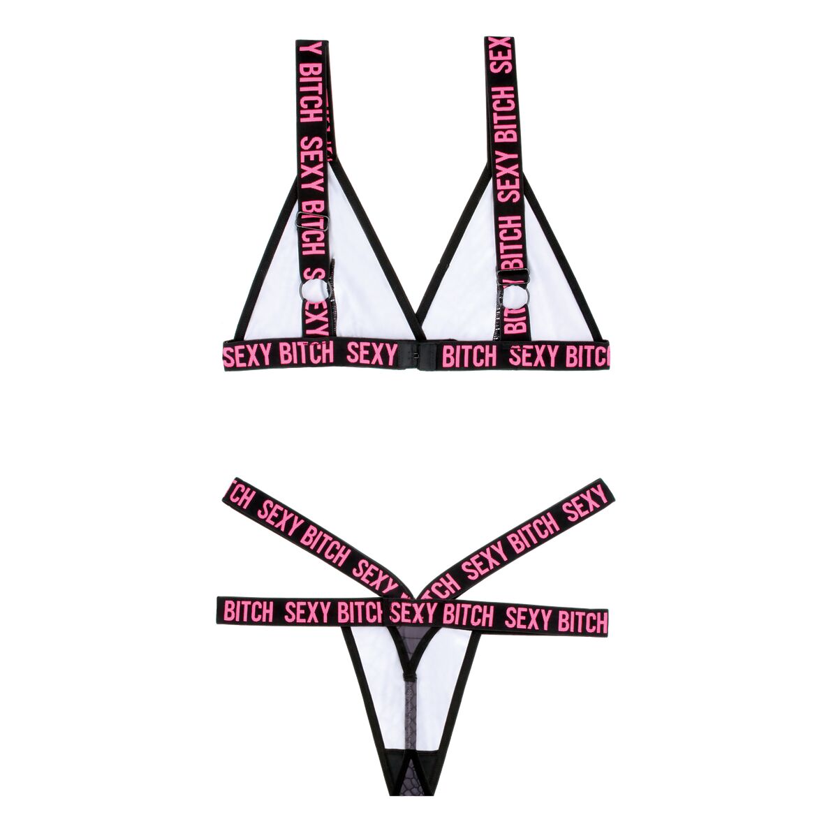 Set di Lingerie Fantasy Lingerie Nero (L/XL)
