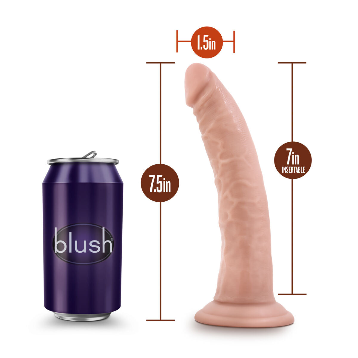 Dildo Realistico Blush Dr Skin PVC Ø 3,5 cm