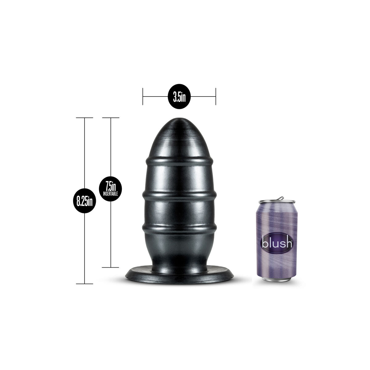 Plug Anale Blush Jet Nero (8,9 cm)