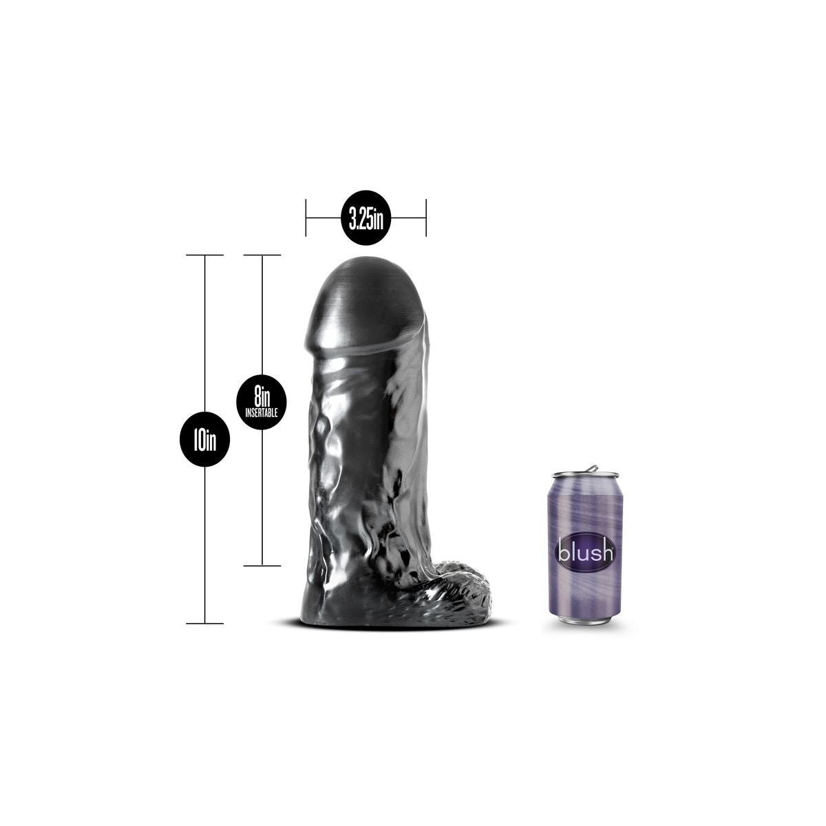 Dildo Realistico Blush Jet PVC Ø 8,2 cm