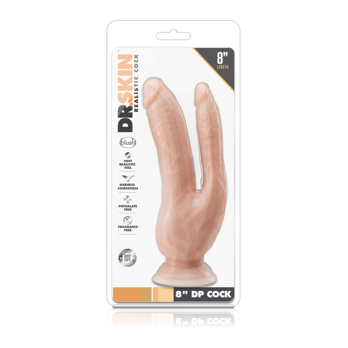 Masturbatore Doppia Penetrazione Blush Dr Skin Naturale