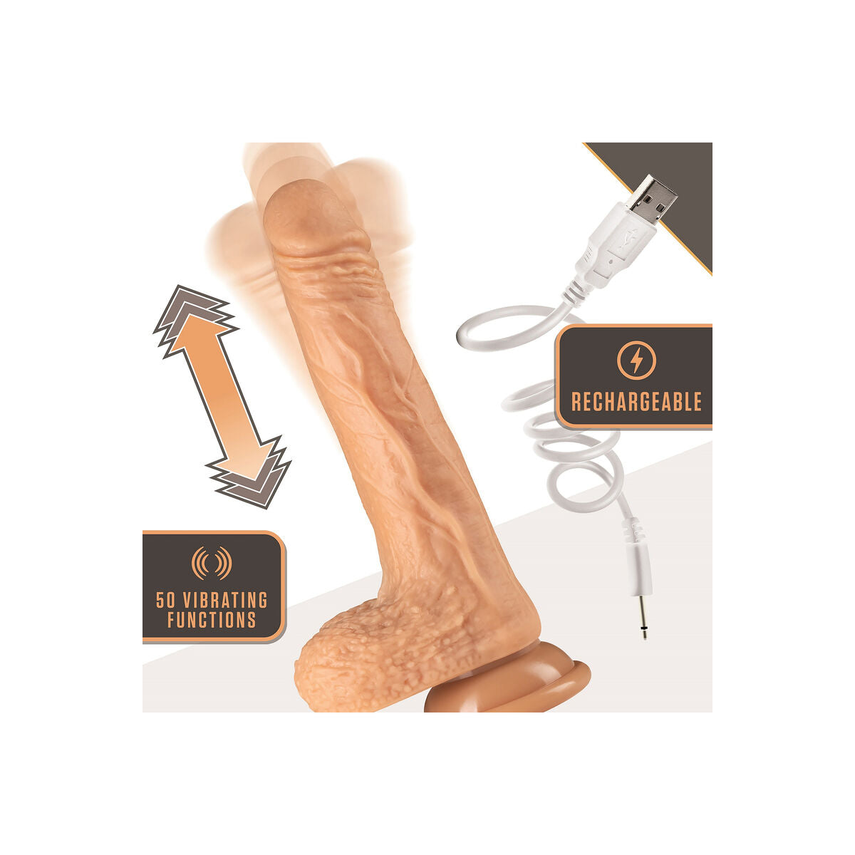 Dildo Realistico Blush Dr Skin Silicone ABS Ø 3,5 cm (13,9 cm) (19,6 cm)