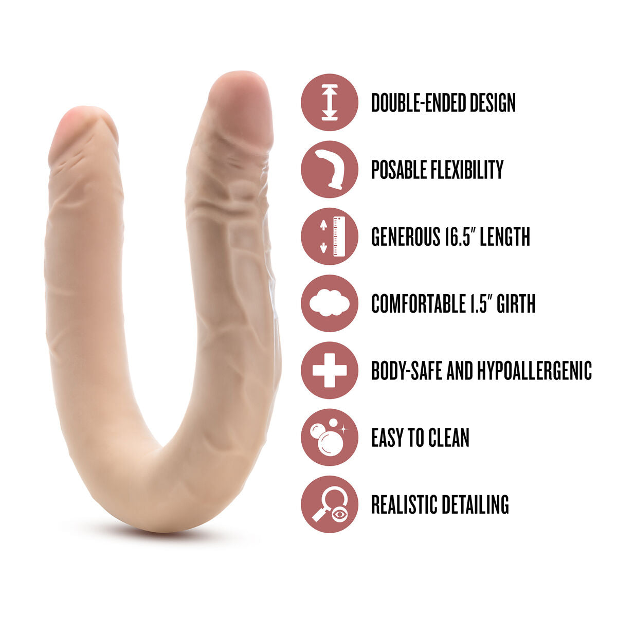 Masturbatore Doppia Penetrazione Blush Dr Skin Carne