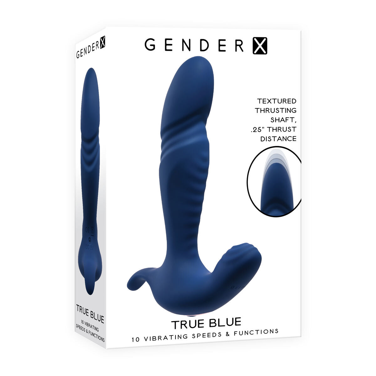 Vibratore Anale Cassini Nero Gender X Azzurro