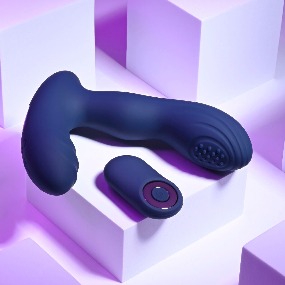 Vibratore Anale Cassini Nero Playboy Azzurro