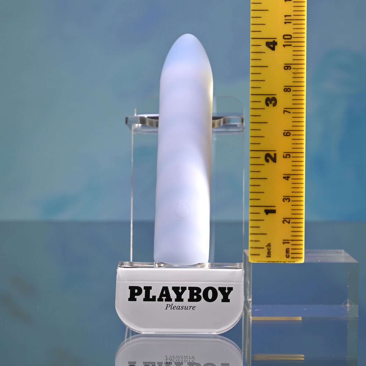 Vibratore Evolved Playboy Azzurro Bianco