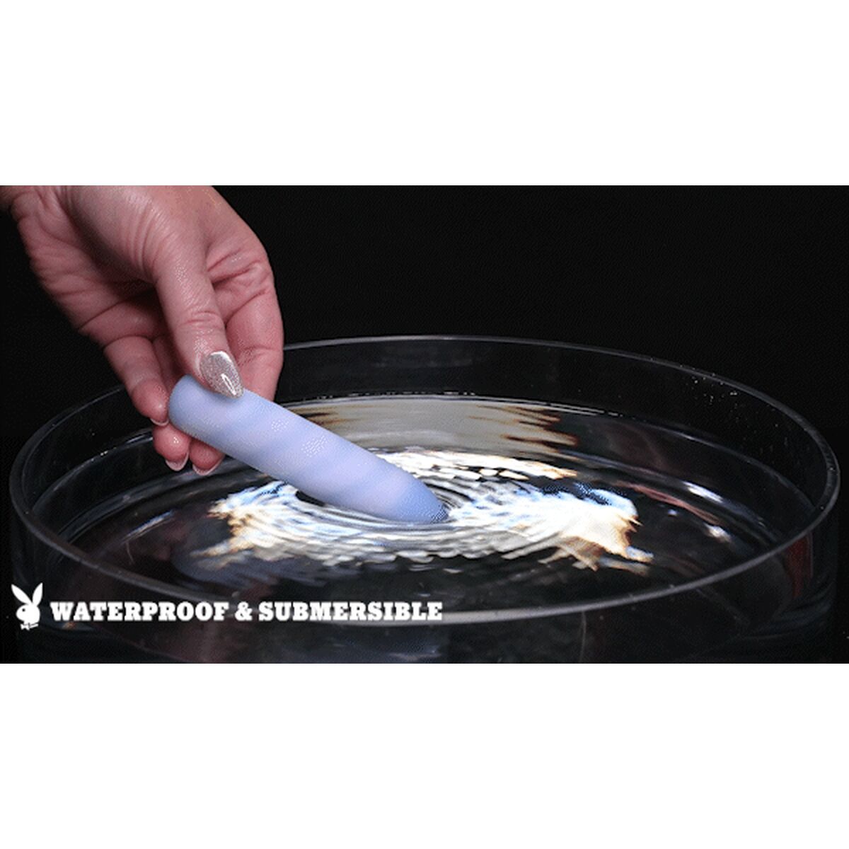 Vibratore Evolved Playboy Azzurro Bianco