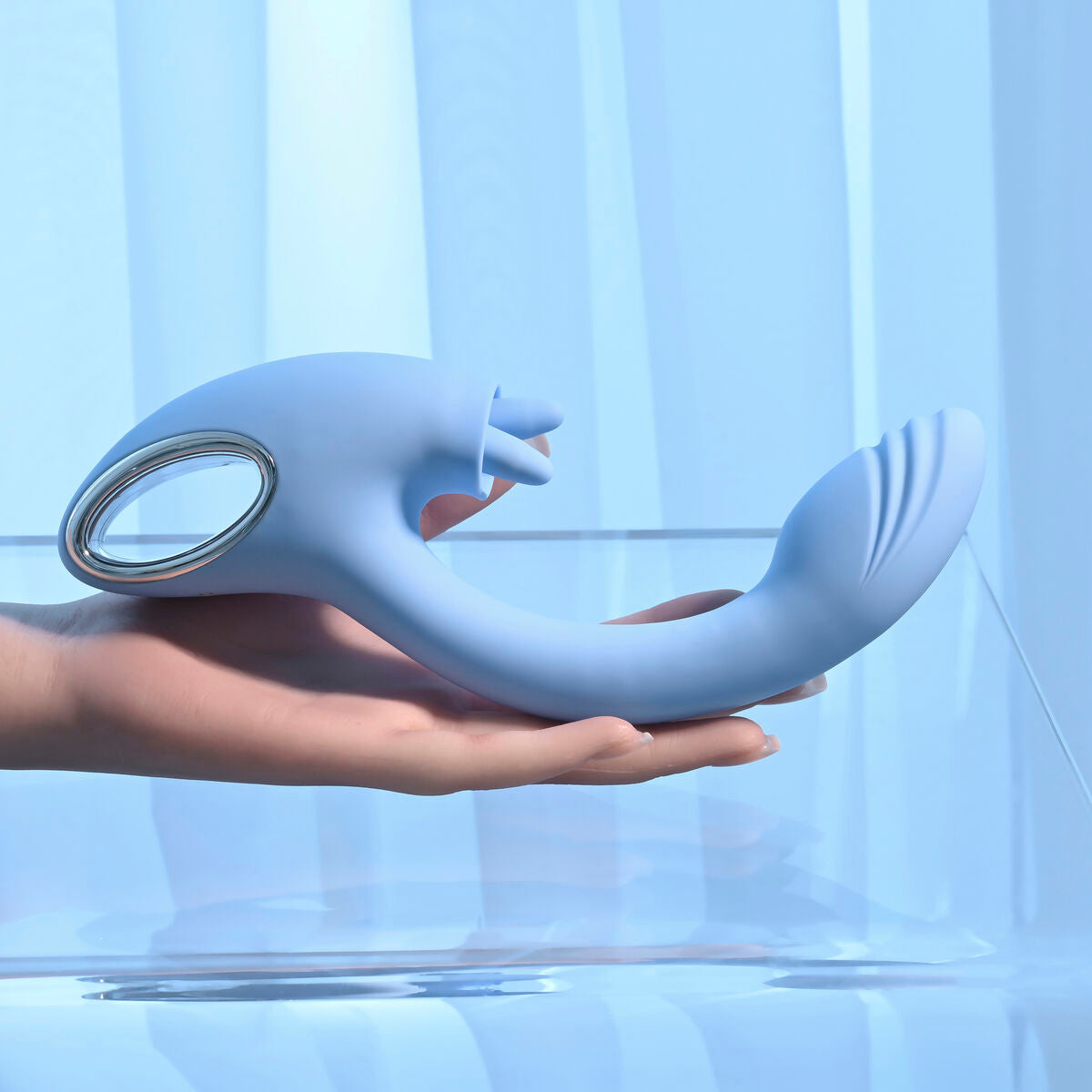 Vibratore Doppia Stimolazione Evolved Playboy Azzurro