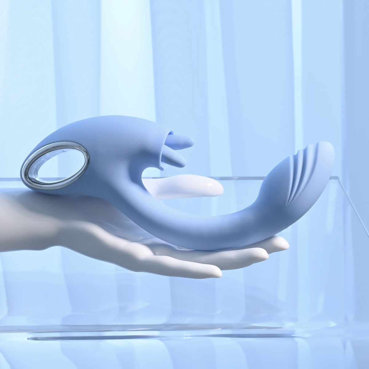 Vibratore Doppia Stimolazione Evolved Playboy Azzurro