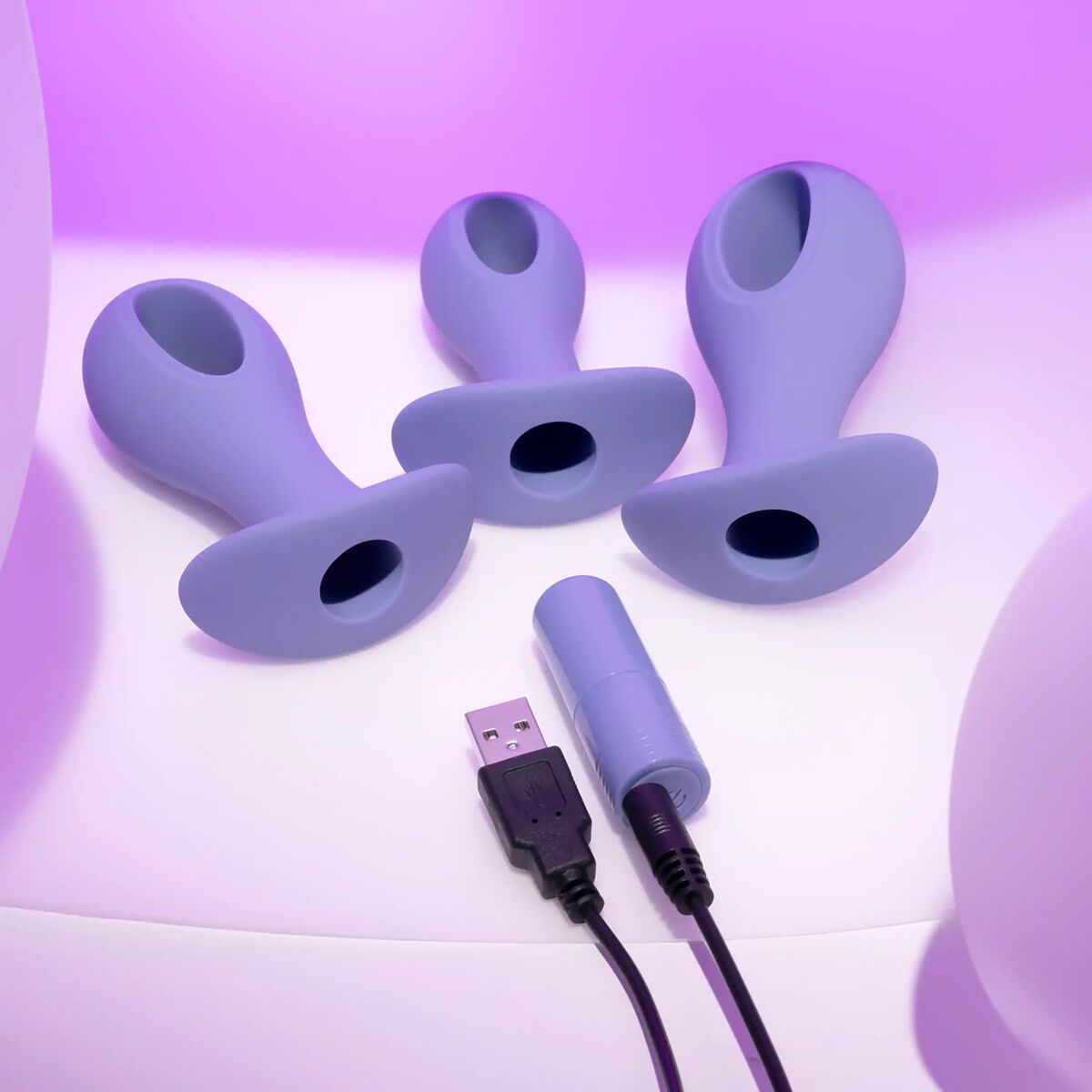 Plug Anale Evolved Viola (8,9 cm) (9,5 cm) (10,1 cm)
