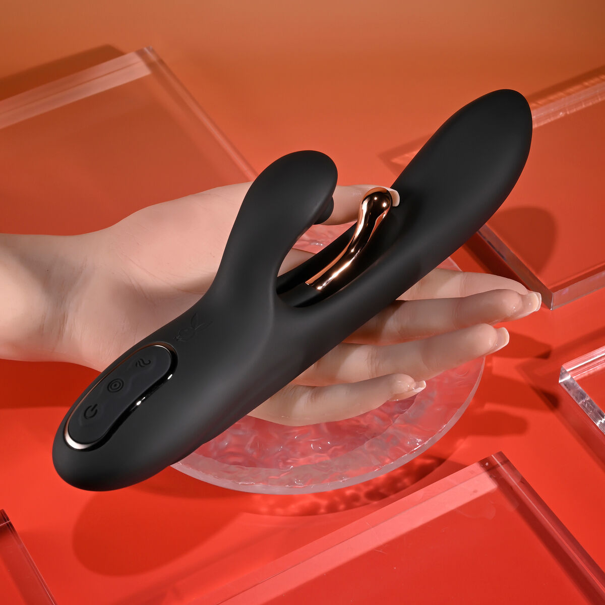 Vibratore Doppia Stimolazione Evolved Playboy Nero
