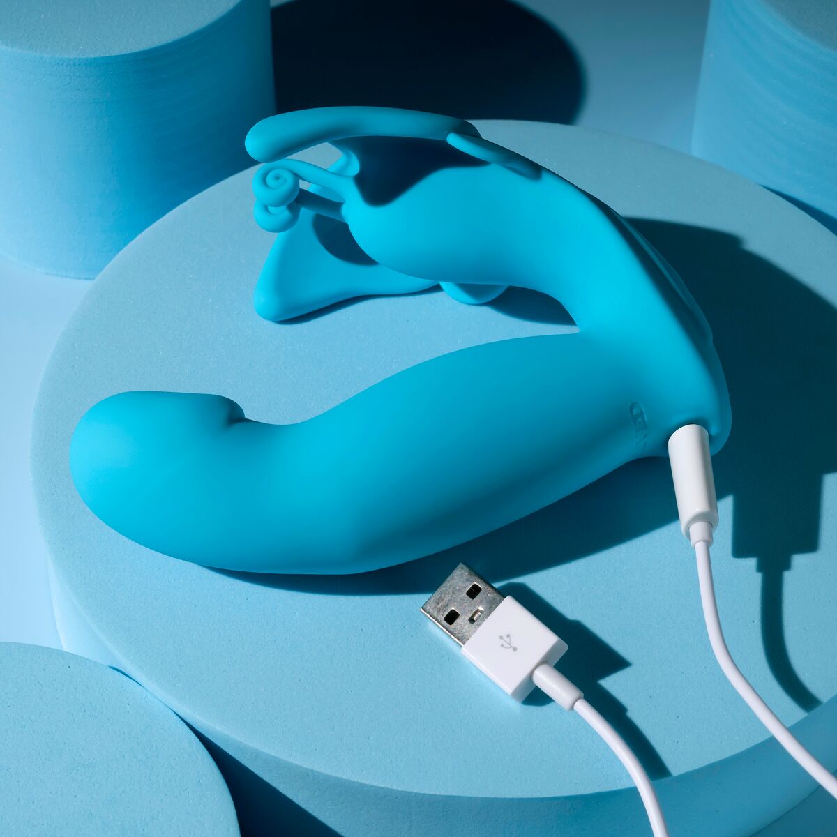 Vibratore Doppia Stimolazione Evolved Azzurro