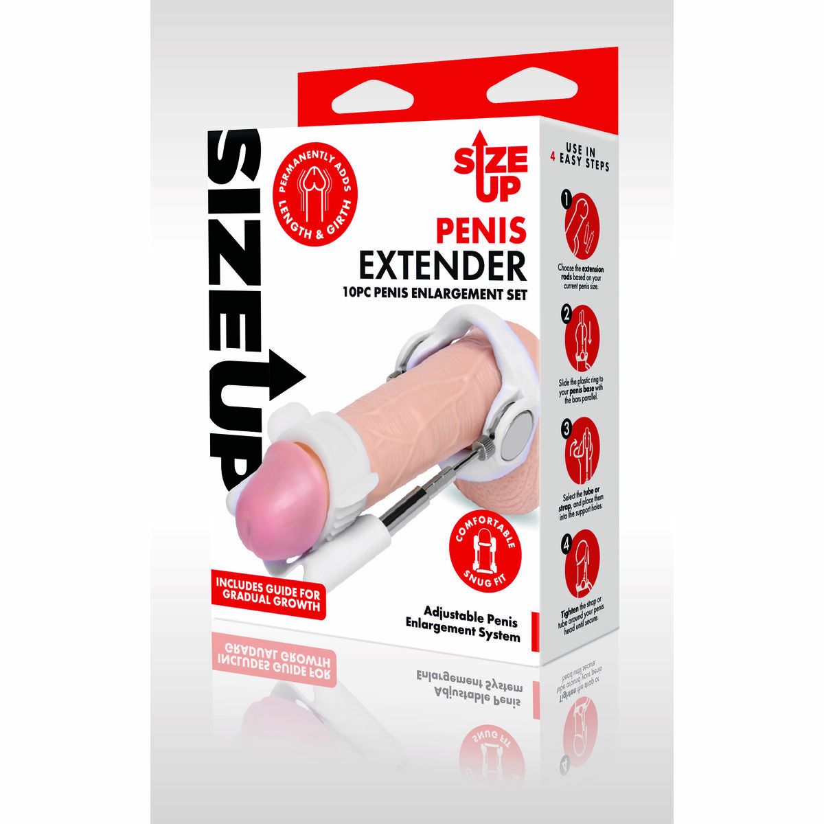 Cover per pene Size Up Bianco Ø 3,5 cm 16 cm